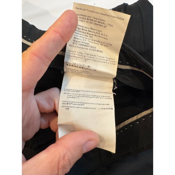 HUGO BOSS Men’s Black Dress Pants 34R - Picture 6 of 6